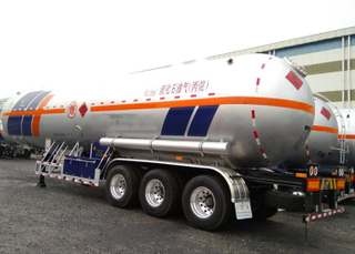 61000L Liquefied Petroleum Gas Lorry Lori Trela ​​Semi yenye Axles 3 za LPG,LPG Tanker Semi Trailer