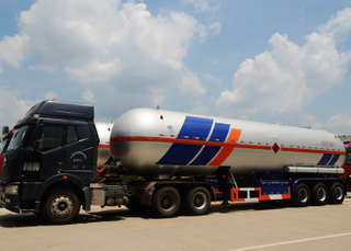 51000L Liquefied Petroleum Gas Lorry Lorry Semi Trela ​​yenye Axles 3 kwa LPG